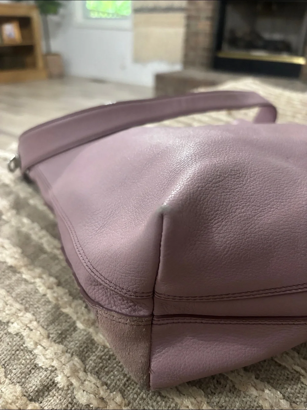 Fossil  Maya Leather Hobo Shoulder Bag in Dusty Pink